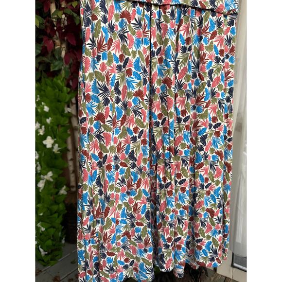 Boden Effie Jersey Dress - Ivory, Palm Leaf Print Size 12 M MEDIUM - Picture 6 of 12